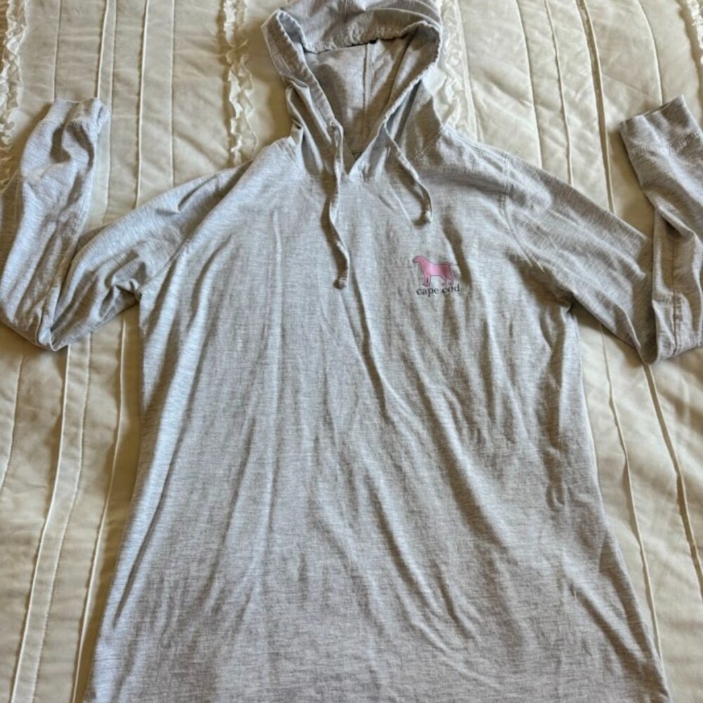 Cuffy's Cape Cod Womans Large Lab Light Hooded Pullover Sweatshirt